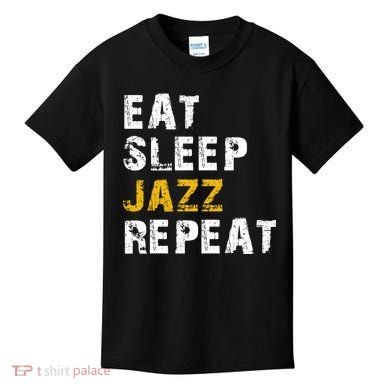 Eat Sleep Jazz Repeat Kids T-Shirt