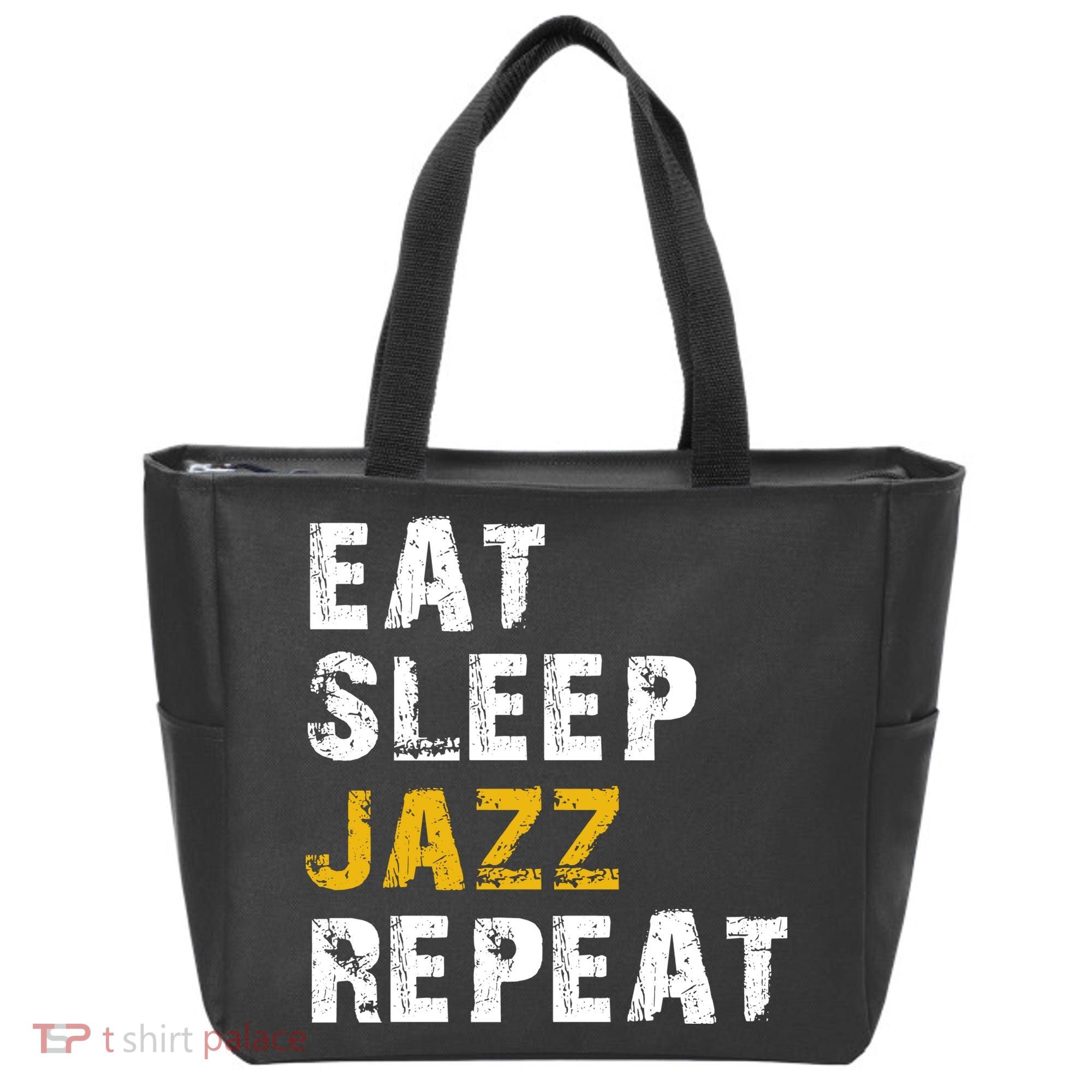 Eat Sleep Jazz Repeat Tote Bag