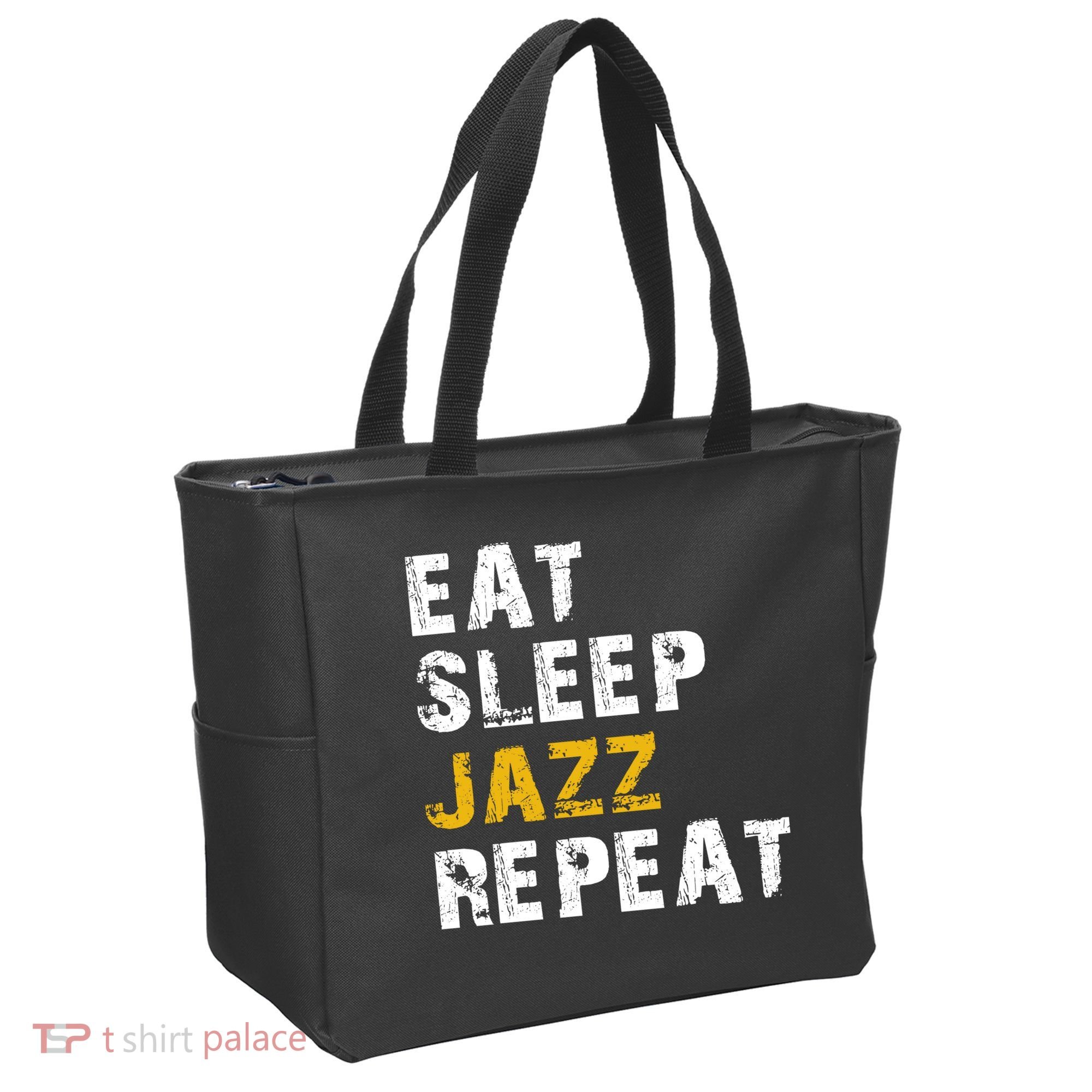 Eat Sleep Jazz Repeat Tote Bag