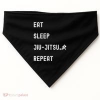 Eat Sleep Jiujitsu Repeat USA-Made Doggie Bandana thumb 0