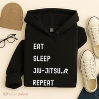 Eat Sleep Jiujitsu Repeat Hoodie thumb 4