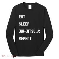 Eat Sleep Jiujitsu Repeat Long Sleeve Shirt thumb 0