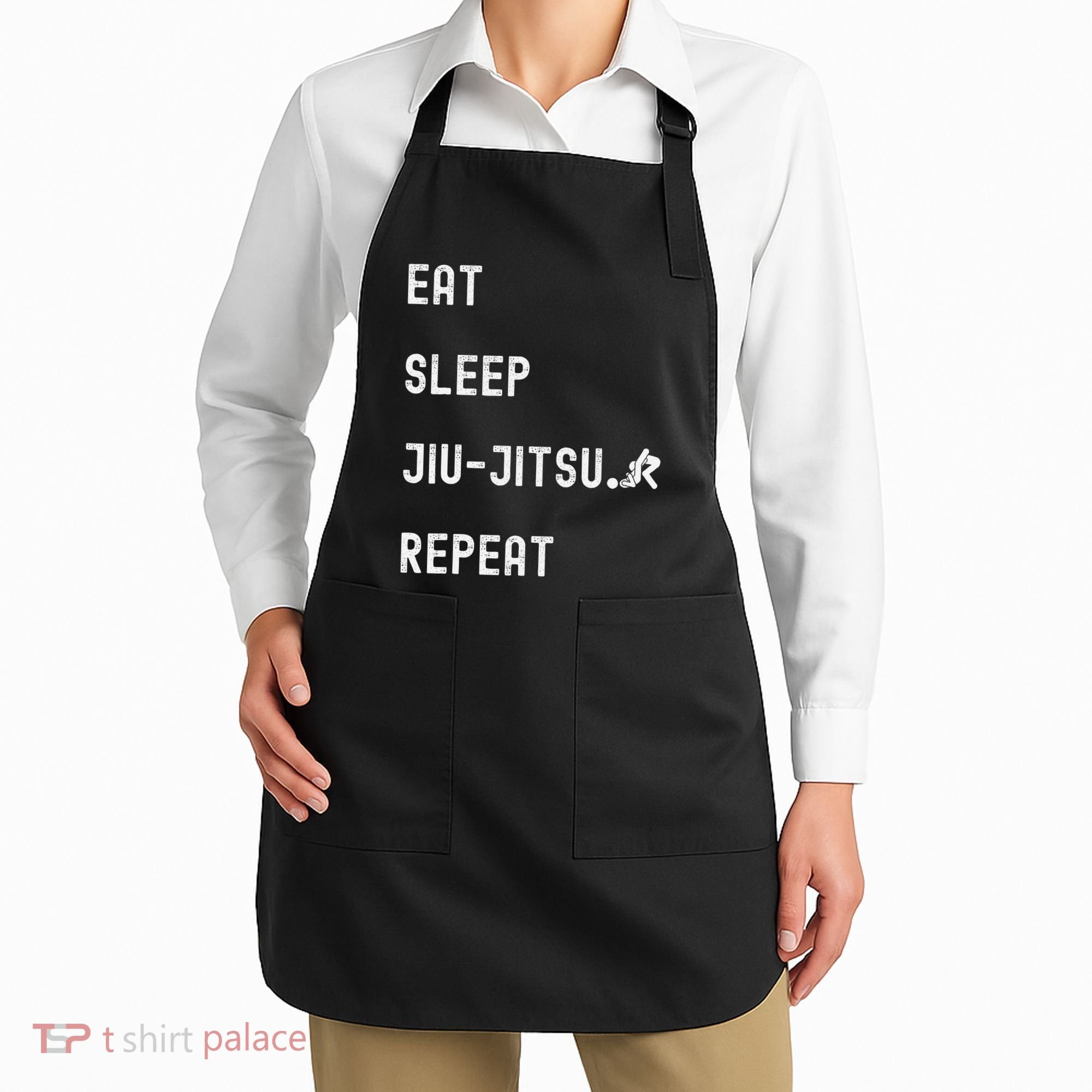 Eat Sleep Jiujitsu Repeat Apron