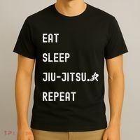Eat Sleep Jiujitsu Repeat T-Shirt thumb 3