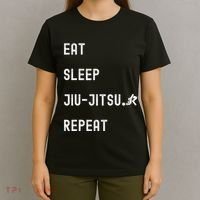 Eat Sleep Jiujitsu Repeat T-Shirt thumb 4