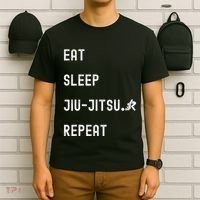 Eat Sleep Jiujitsu Repeat T-Shirt thumb 6