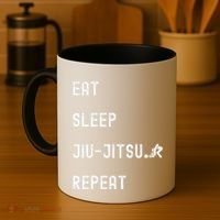 Eat Sleep Jiujitsu Repeat Coffee Mug thumb 4