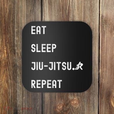 Eat Sleep Jiujitsu Repeat Coaster