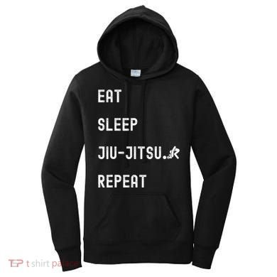 Eat Sleep Jiujitsu Repeat Women's Hoodie