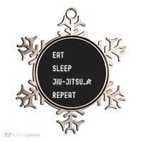Eat Sleep Jiujitsu Repeat Ornament thumb 0