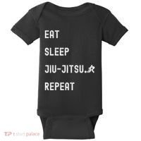 Eat Sleep Jiujitsu Repeat Baby Bodysuit thumb 0