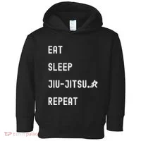 Eat Sleep Jiujitsu Repeat Toddler Hoodie thumb 0