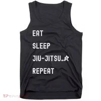 Eat Sleep Jiujitsu Repeat Tank Top thumb 0