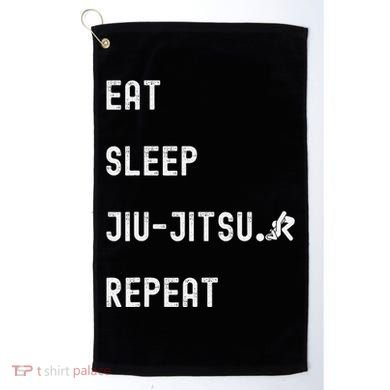 Eat Sleep Jiujitsu Repeat Golf Towel