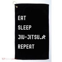 Eat Sleep Jiujitsu Repeat Golf Towel thumb 0