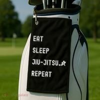 Eat Sleep Jiujitsu Repeat Golf Towel thumb 2