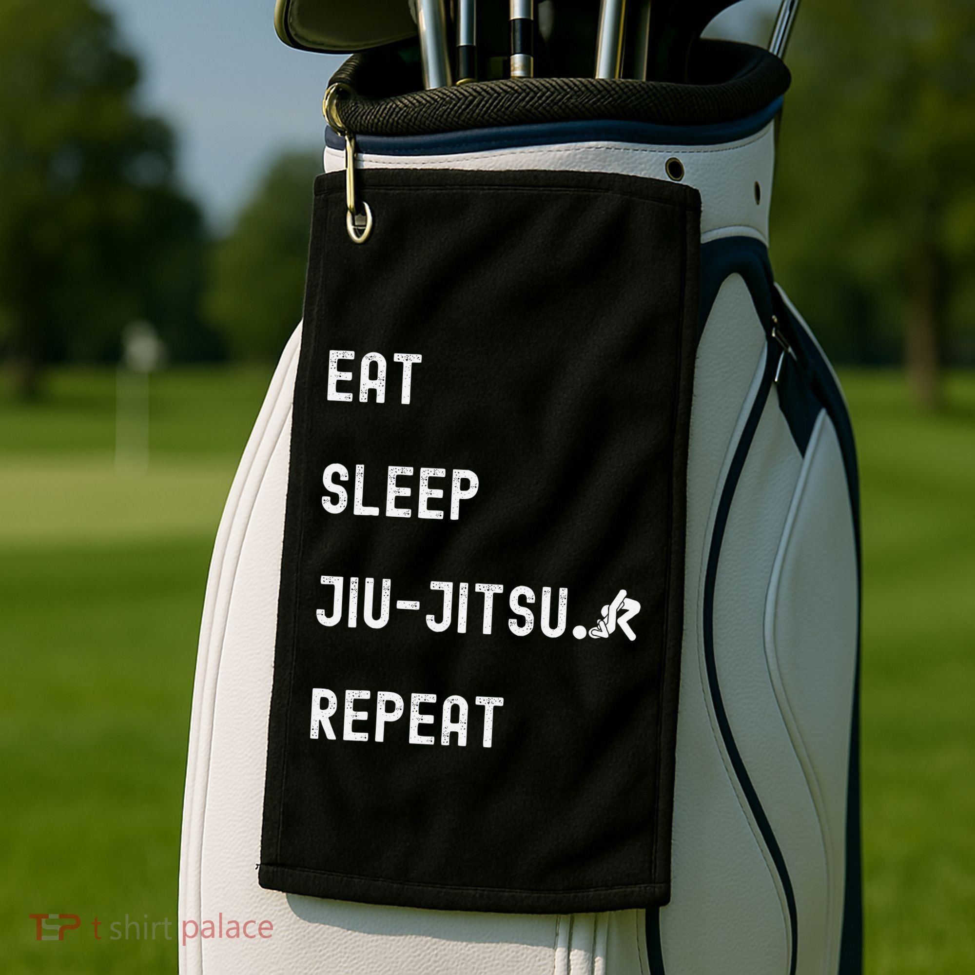 Eat Sleep Jiujitsu Repeat Golf Towel