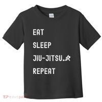 Eat Sleep Jiujitsu Repeat Toddler T-Shirt thumb 0