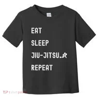 Eat Sleep Jiujitsu Repeat Toddler T-Shirt thumb 0