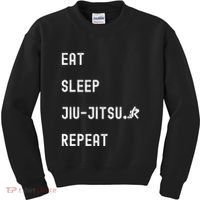 Eat Sleep Jiujitsu Repeat Kids Sweatshirt thumb 0