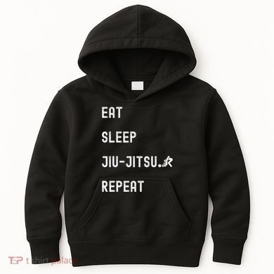 Eat Sleep Jiujitsu Repeat Kids Hoodie