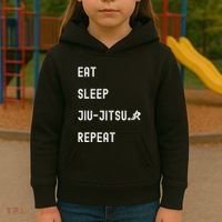 Eat Sleep Jiujitsu Repeat Kids Hoodie thumb 3