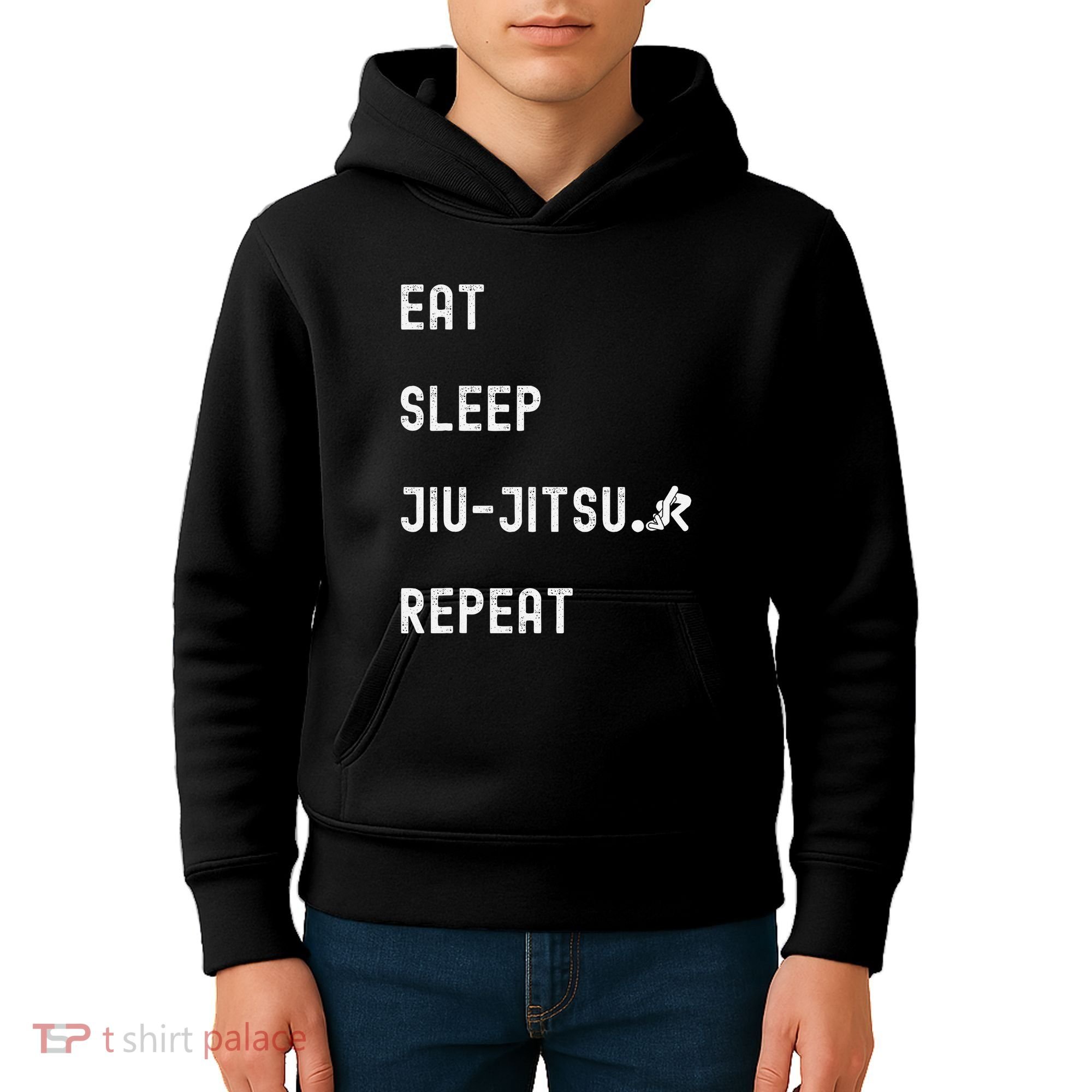 Eat Sleep Jiujitsu Repeat Kids Hoodie