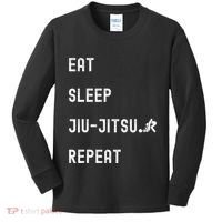 Eat Sleep Jiujitsu Repeat Kids Long Sleeve Shirt thumb 0