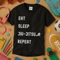 Eat Sleep Jiujitsu Repeat Kids T-Shirt thumb 3