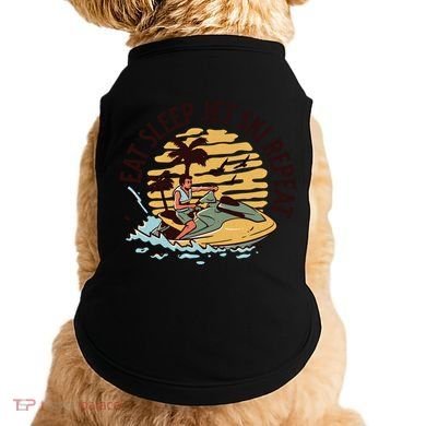 Eat Sleep Jet Ski Repeat Gift Doggie Tank