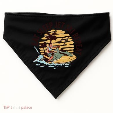 Eat Sleep Jet Ski Repeat Gift USA-Made Doggie Bandana
