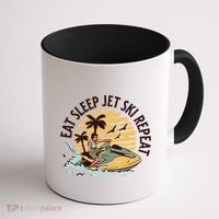 Eat Sleep Jet Ski Repeat Gift Coffee Mug thumb 1