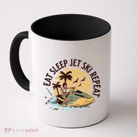 Eat Sleep Jet Ski Repeat Gift Coffee Mug thumb 0