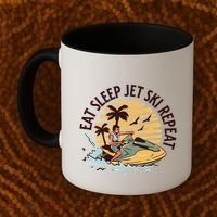 Eat Sleep Jet Ski Repeat Gift Coffee Mug thumb 2