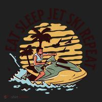 Eat Sleep Jet Ski Repeat Gift Beanie thumb 2