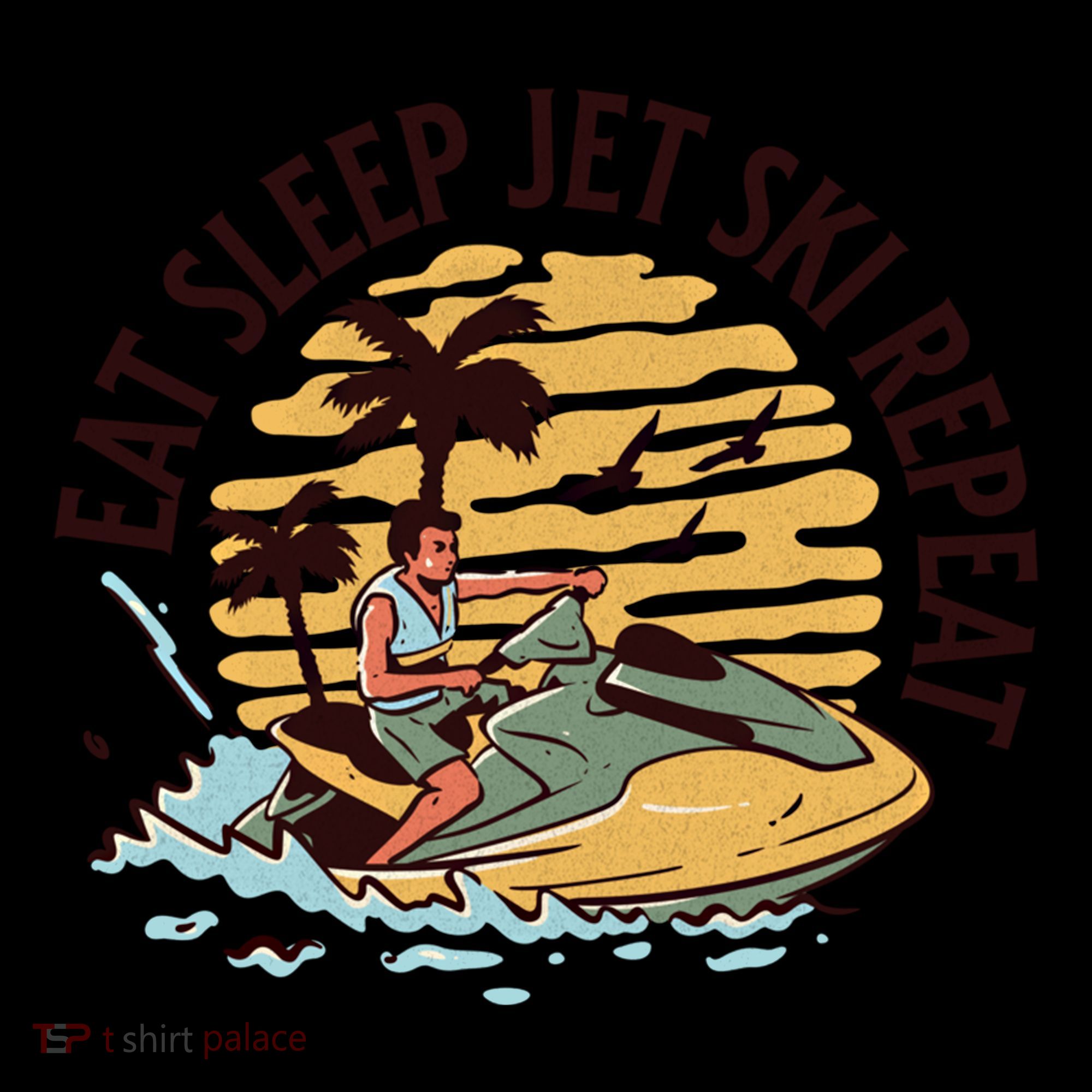 Eat Sleep Jet Ski Repeat Gift Ornament