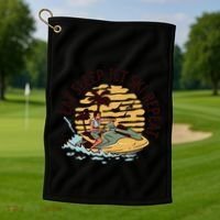 Eat Sleep Jet Ski Repeat Gift Golf Towel thumb 1