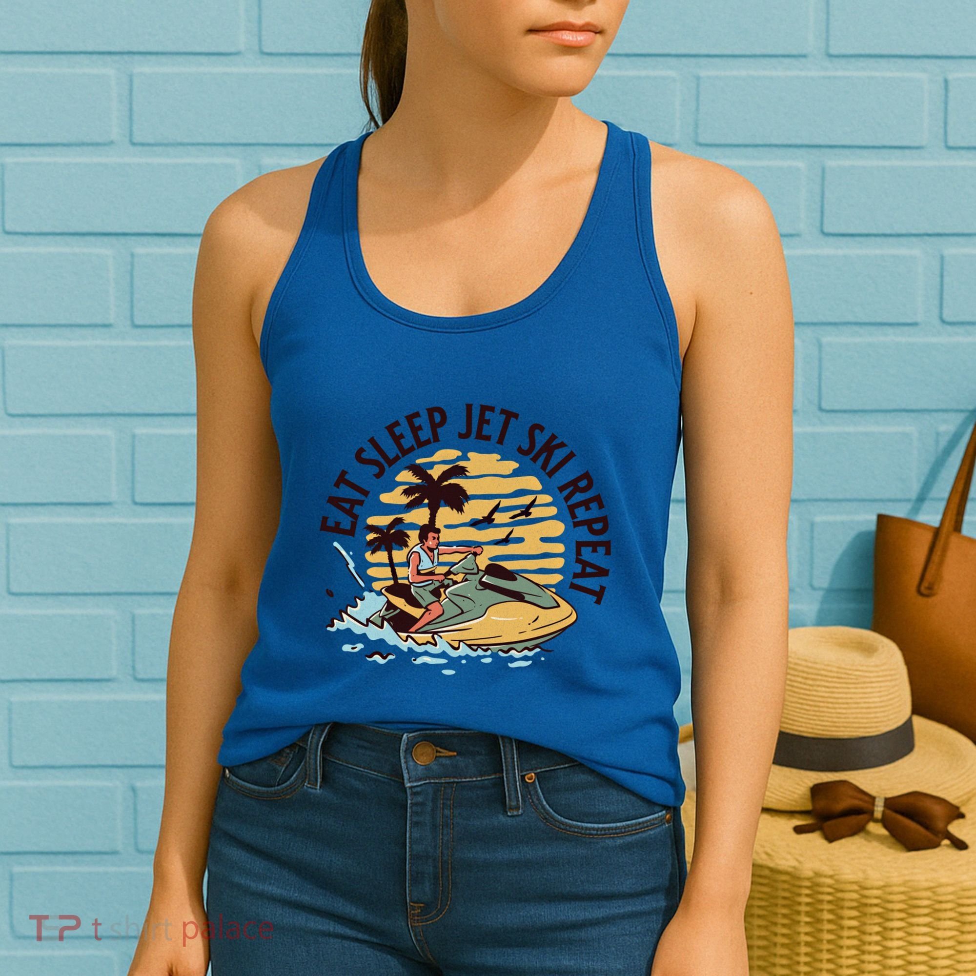 Eat Sleep Jet Ski Repeat Gift Women's Tank Top