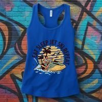 Eat Sleep Jet Ski Repeat Gift Women's Tank Top thumb 3