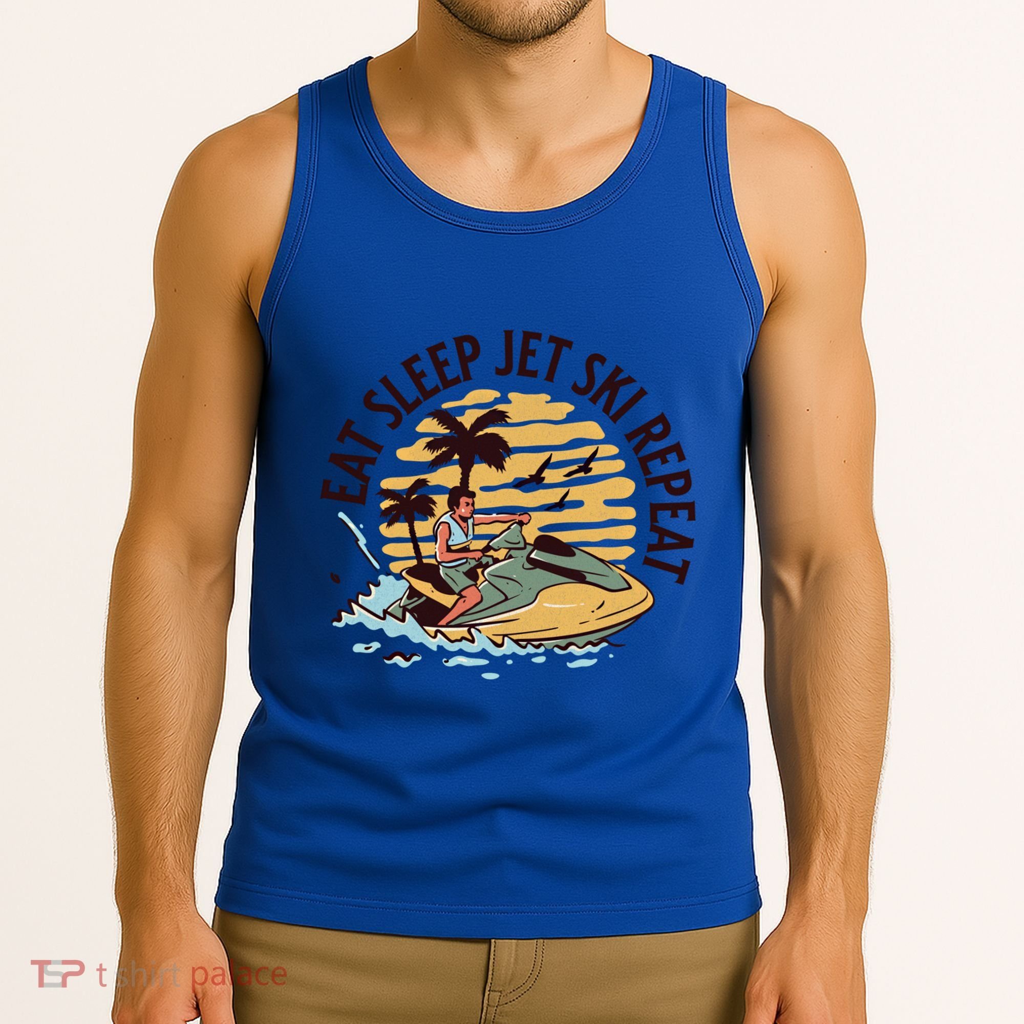 Eat Sleep Jet Ski Repeat Gift Tank Top