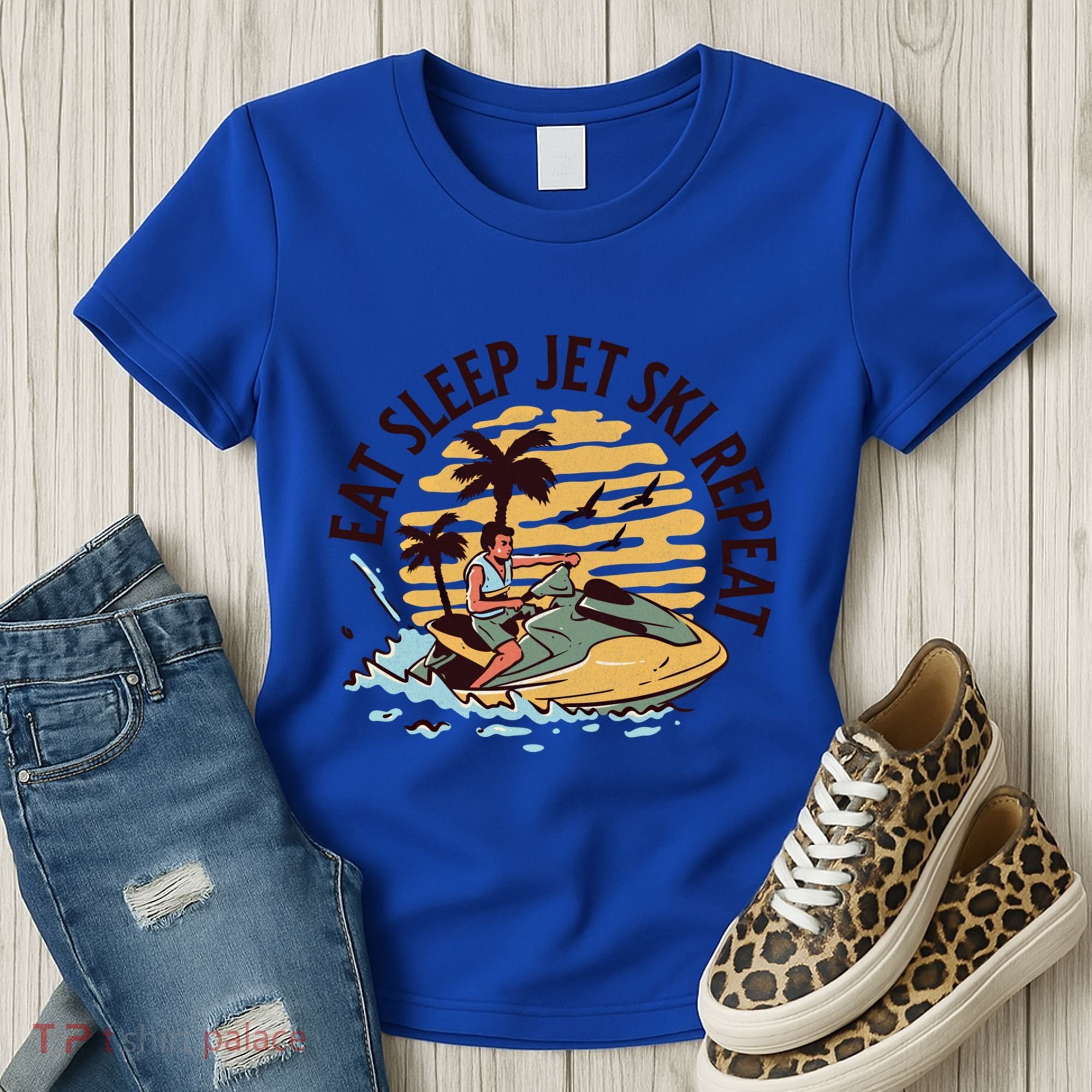 Eat Sleep Jet Ski Repeat Gift Women's T-Shirt
