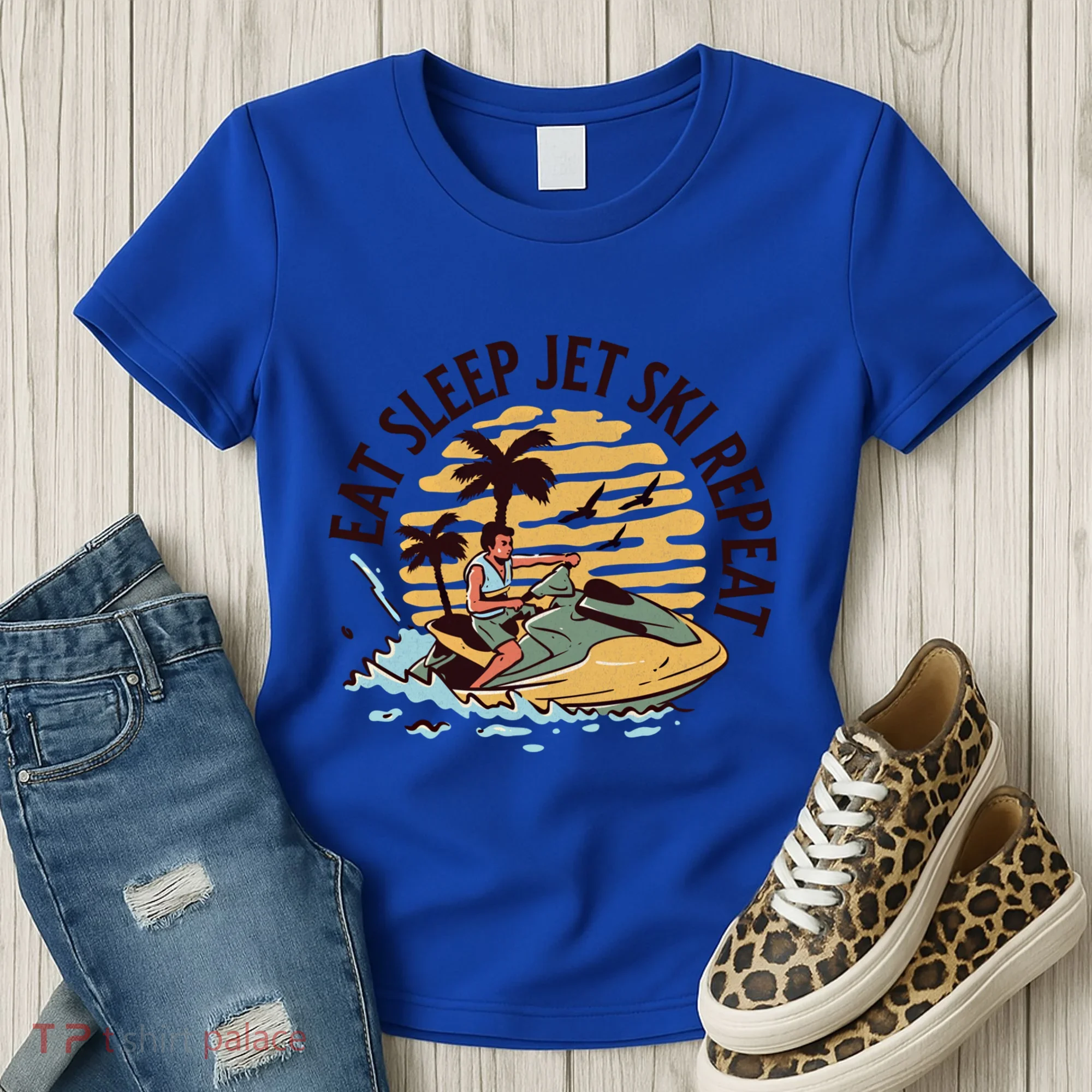 Eat Sleep Jet Ski Repeat Gift Women's T-Shirt
