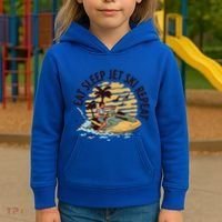 Eat Sleep Jet Ski Repeat Gift Kids Hoodie thumb 3
