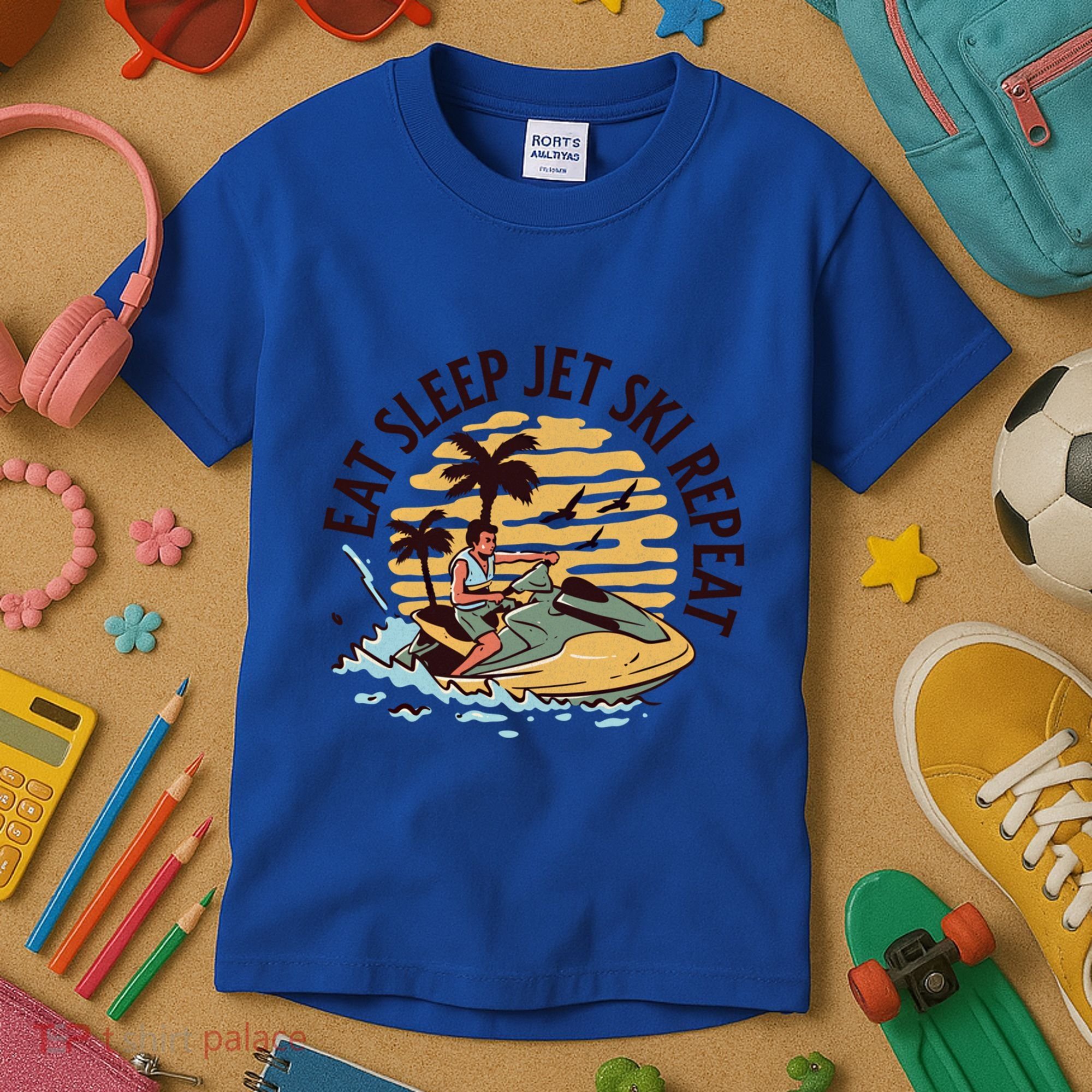 Eat Sleep Jet Ski Repeat Gift Kids T-Shirt