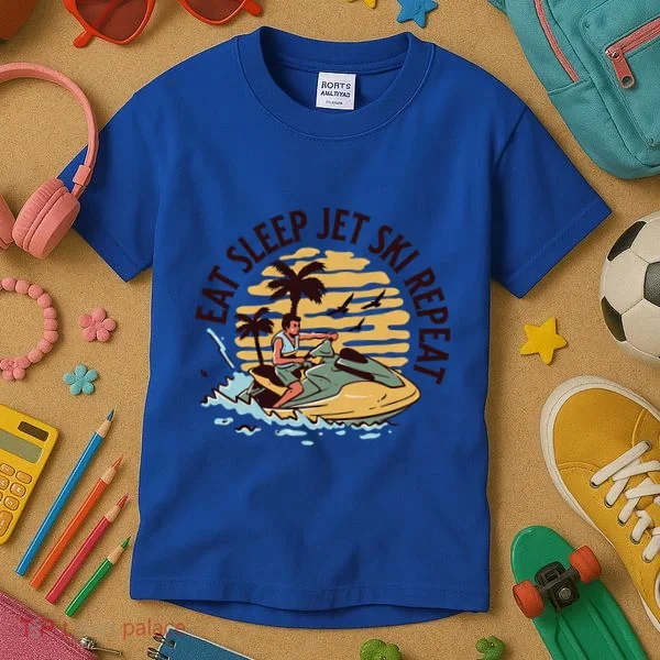 Eat Sleep Jet Ski Repeat Gift Kids T-Shirt