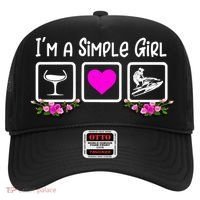 Eat Sleep Jetski Water Sports Floral Simple Jet Skiing Great Gift Hat thumb 0