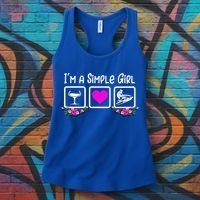 Eat Sleep Jetski Water Sports Floral Simple Jet Skiing Great Gift Women's Tank Top thumb 3