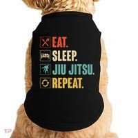 Eat Sleep Jiujitsu Repeat Funny Jiujitsu Martial Art Combat Doggie Tank thumb 0
