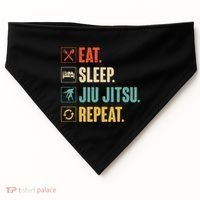 Eat Sleep Jiujitsu Repeat Funny Jiujitsu Martial Art Combat USA-Made Doggie Bandana thumb 0
