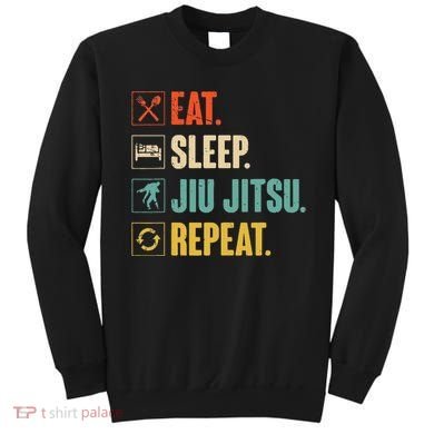 Eat Sleep Jiujitsu Repeat Funny Jiujitsu Martial Art Combat Sweatshirt